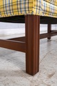 69551: Chippendale Style Stretcher Base Rolled Arm