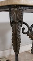69655: Marble Top Iron & Bronze Base French Consol