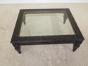 31153EC: Italian Style Large Glass Top Black Paint