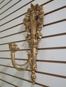 F47843EC: Italian Made 3 Arm Gold Wall Candle Scon