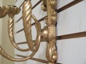 F47843EC: Italian Made 3 Arm Gold Wall Candle Scon