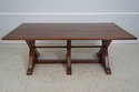 L74362: Large Rustic Style X Base Trestle Dining T