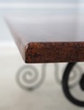 L74399: Scrolled Iron Base Coconut Top Dining Room