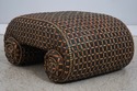 74397: MACKENZIE CHILDS Scrolled Base Woven Wicker