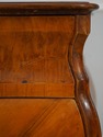 L74411: Italian Marquetry Inlaid Bombe Commode Che