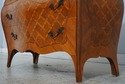 L74411: Italian Marquetry Inlaid Bombe Commode Che
