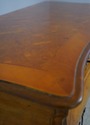 L74411: Italian Marquetry Inlaid Bombe Commode Che