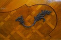 L74411: Italian Marquetry Inlaid Bombe Commode Che