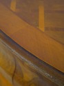 L74411: Italian Marquetry Inlaid Bombe Commode Che
