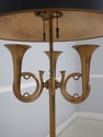 F74427: WILDWOOD Brass Trumpet Arm Floor Lamp
