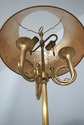 F74427: WILDWOOD Brass Trumpet Arm Floor Lamp