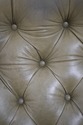 74398: Green Tufted Leather Lounge Chair w. Ottoma
