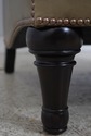 74398: Green Tufted Leather Lounge Chair w. Ottoma
