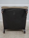 74398: Green Tufted Leather Lounge Chair w. Ottoma