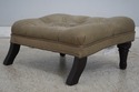 74398: Green Tufted Leather Lounge Chair w. Ottoma