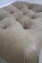 74398: Green Tufted Leather Lounge Chair w. Ottoma