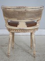 74415: French Louis XV Cane Back Painted Vanity St