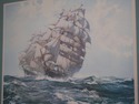 F74425: MONTAGUE DAWSON Framed Tall Ship Lithograp