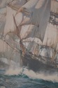 F74425: MONTAGUE DAWSON Framed Tall Ship Lithograp
