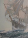F74425: MONTAGUE DAWSON Framed Tall Ship Lithograp