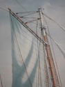 F74420: H.LUHRS Artist Signed Schooner Oil Paintin