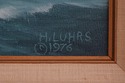 F74420: H.LUHRS Artist Signed Schooner Oil Paintin