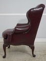74465: HANCOCK & MOORE Leather Wing Chair & Ottoma