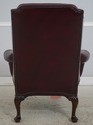 74465: HANCOCK & MOORE Leather Wing Chair & Ottoma