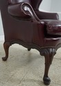 74465: HANCOCK & MOORE Leather Wing Chair & Ottoma