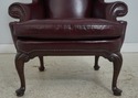 74465: HANCOCK & MOORE Leather Wing Chair & Ottoma