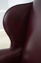 74465: HANCOCK & MOORE Leather Wing Chair & Ottoma