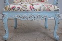 L74463: Pair of French Provincial Blue Frame Open 