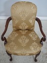 L74466: Pair Of SOUTHWOOD Damask Upholstered Open 