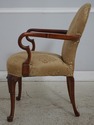 L74466: Pair Of SOUTHWOOD Damask Upholstered Open 