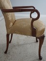 L74466: Pair Of SOUTHWOOD Damask Upholstered Open 