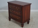 74381: Pair Of DURHAM Cherry 3 Drawer Nightstands