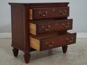 74381: Pair Of DURHAM Cherry 3 Drawer Nightstands