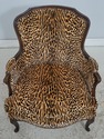 74449: Pair Of Cheetah Print Louis XVI Style Berge