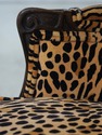 74449: Pair Of Cheetah Print Louis XVI Style Berge