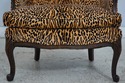 74449: Pair Of Cheetah Print Louis XVI Style Berge