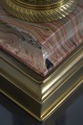 F74453: PAUL HANSEN Vintage Brass & Faux Marble Ta