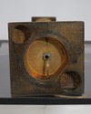 F74453: PAUL HANSEN Vintage Brass & Faux Marble Ta