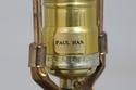 F74453: PAUL HANSEN Vintage Brass & Faux Marble Ta