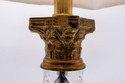 ***WHITE F69606: Pair Of Neoclassical Column Cryst