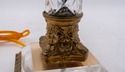 ***WHITE F69606: Pair Of Neoclassical Column Cryst
