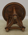 56062EC: Round Neoclassical Walnut Lamp Table