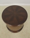 L55993EC: EJ VICTOR Round Mahogany Lamp Table Cabi