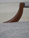 L69735: Chinese Chippendale Damask Upholstered Ope