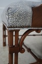 L69735: Chinese Chippendale Damask Upholstered Ope