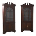 69714: Pair STICKLEY Chippendale Solid Mahogany Co